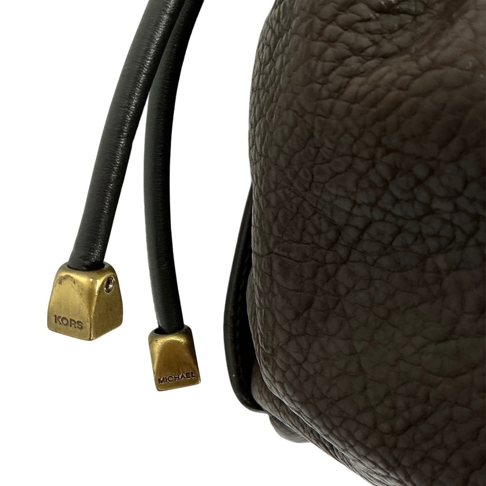 VTG Michael Kors Studded Leather Hobo Dark Brown Bag Gold Hardware Italy Made‎ - Picture 12 of 16